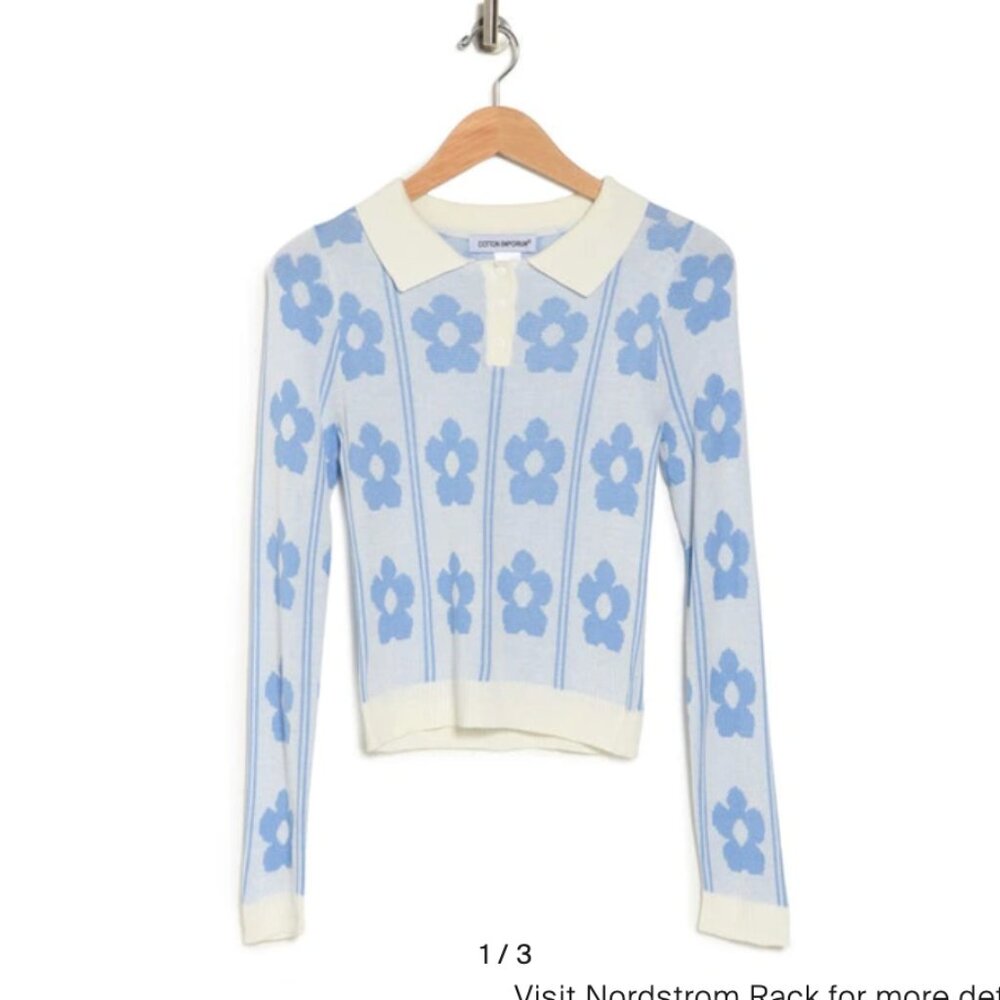 Soft, Light Spring Floral Sweater